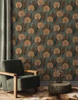 Vliestapete Dschungel BläTter Schwarz Braun Gold Metallic A54703 (6,16€/1Qm)