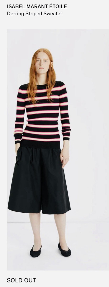 NEW$285 ISABEL MARANT ETOILE Derring Sweater Women EU40 US L Striped Viscose View 5