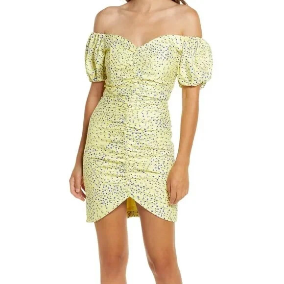 strapless open back dress Gingham Off-Shoulder Mini Dress Large main image 1