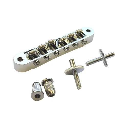 Classic Chrome Tune-O-Matic M4 Bridge w/Roller Saddles for LP,SG, Musical