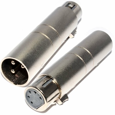 3 Pin XLR Auf 5 DMX Metall Hüllen Konverter Audio & Lighting Adapter 3-5 Oder