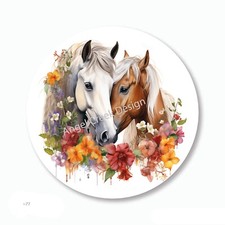 Stunning Horses in Flowers Scrapbook Stickers Horse Party Favors Envelope Seals