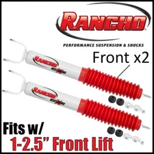 Rancho RS5000X Front Gas Shocks 1999-06 Silverado Sierra 1500 4WD w/1-2.5" Lift