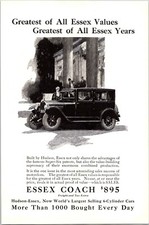 PRINT AD 1925 Hudson Essex Coach Motorcar 6.75 x 10