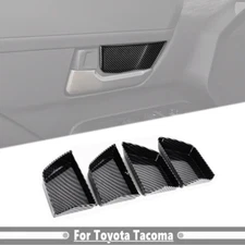 Carbon Inner Door Handle Bowl Cover Trim Interior Decor For Toyota Tacoma 24-25
