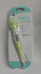 Quality Choice Child Friendly Digital Temple Thermometer, Frog Inspired