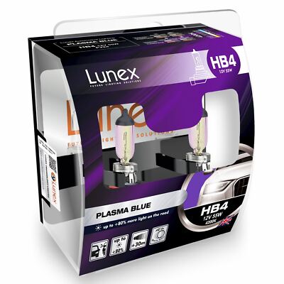 Lunex HB4 9006 Plasma Blue Halogen - Scheinwerferlampen Blau Lampe Set