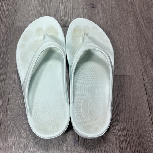 OOFOS Ooriginal Limited Gloss Light Blue Sandals Women’s Size 8 Recovery Comfort - Picture 6 of 7