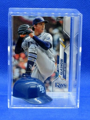 2020 Topps Series 1 Tyler Glasnow Shadowbox Micro Helmet Tampa Bay Rays Ebay