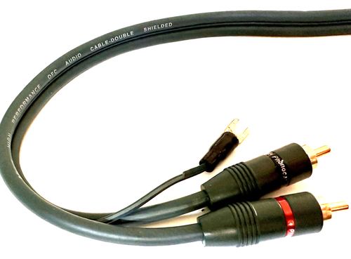 PHONOCAR Cavo RCA OFC doppia schermatura phono giradischi 1 metro filo di massa - Zdjęcie 5 z 5