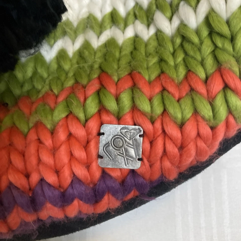 Roxy Women’s Multi-Color  Knit Sweater Hobo Shoulder Bag Tote Drawstring Hippy - Image 2 of 4