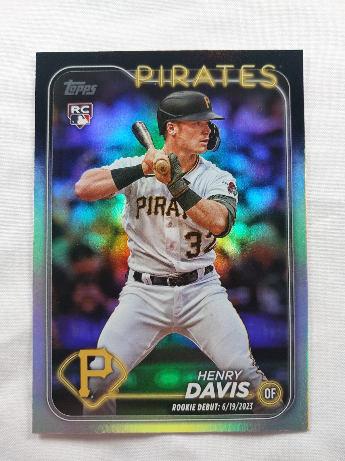 2024 Topps Update- Henry Davis (RC) Rookie Debut RAINBOW FOIL -#US162
