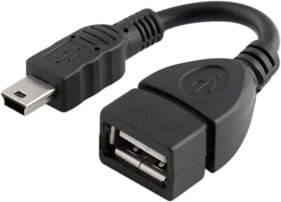 Mini USB Male To USB Female Car OTG Cable Adapter For Video Camera Car Audio MP3