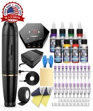 Maquinas Rotativas De Tatuar Kit Completo Profesional Con Tintas Para Tatuaje