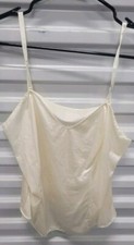 Vintage WONDER MAID Non-Cling Camisole Top Sz 36 Slip Lace Nylon Ivory