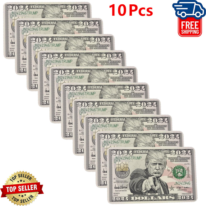 10 Packs Donald Trump 2024 Bill Credit Card Sticker, Debit Card Skin Cover