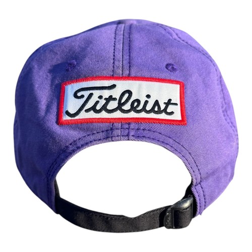 Titleist Men's 'PRO-V1' 'FJ' Contrast Stitch Adjustable Hat/Cap-Purple/White - Picture 4 of 9