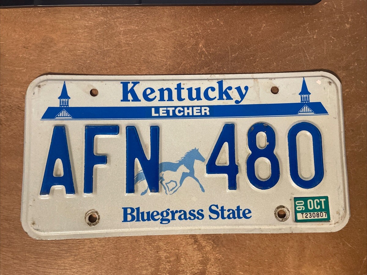 1990 Kentucky License Plate # AFN 480 Letcher County | eBay