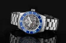 NEW! ARAGON Black Skeleton NH72 Automatic Watch 20ATM  Super Luminova Illuminate