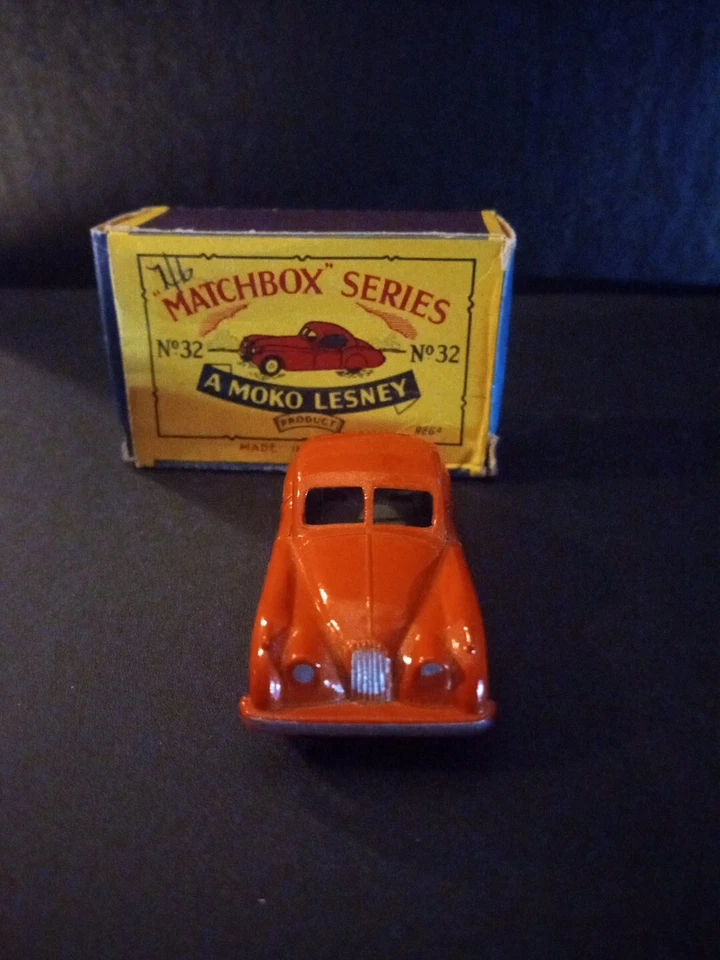 Matchbox #32A Jaquar XK140 Coupe 1957 Orange/Red VN/MINT In Original B2 Box - Image 2 of 4