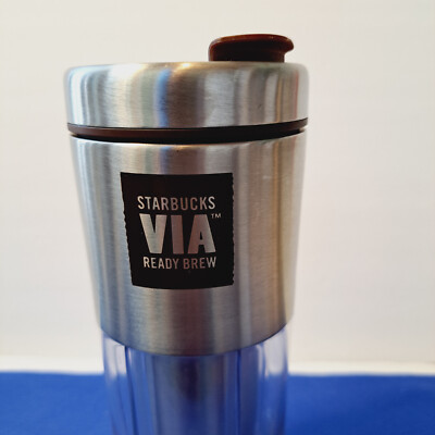 Starbucks VIAボトル Starbucks VIA Ready Brew Stainless Steel Travel Tumbler Mug 10 oz