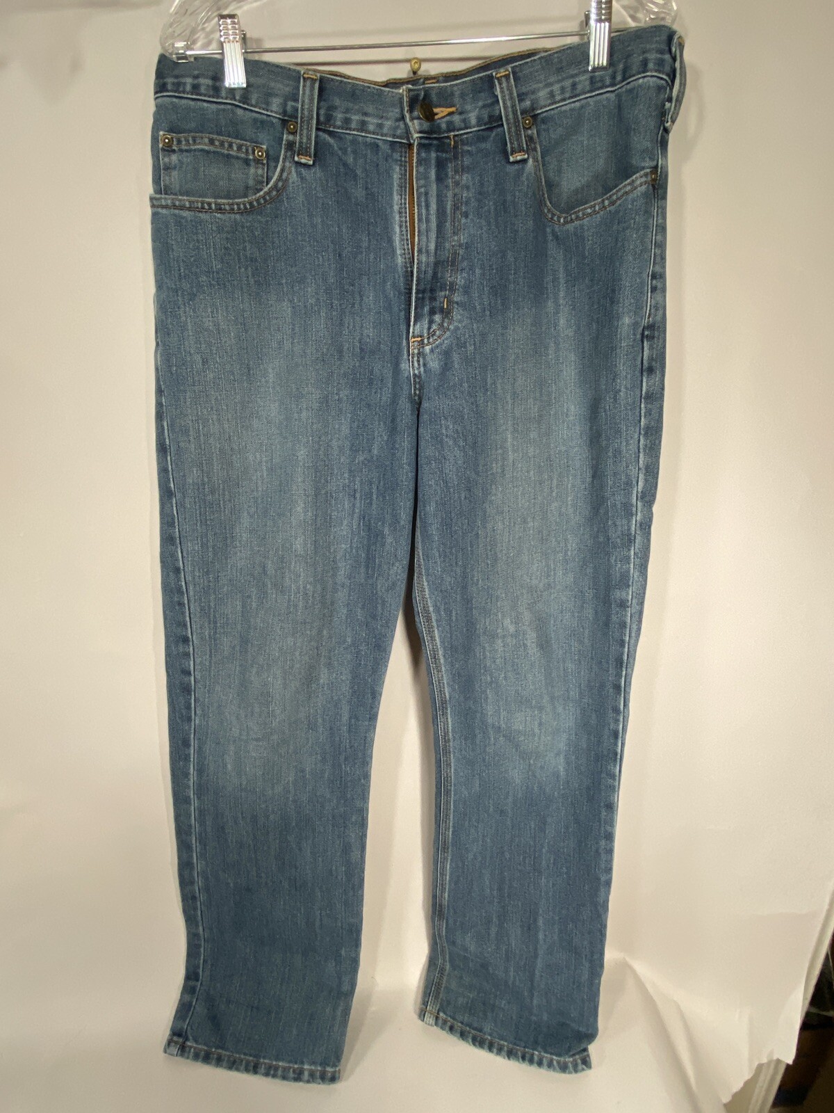 Carhartt 34x32 Blue Jeans Mens Denim 101483-980 Holter Relaxed Fit Straight Leg
