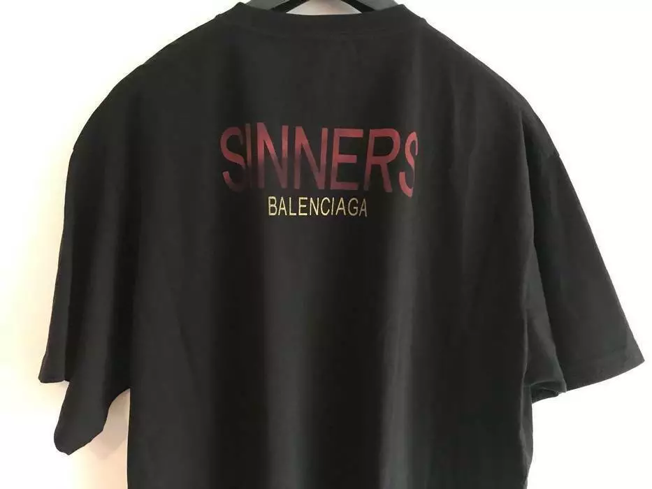 Balenciaga Oversized &#034;Sinner&#034; Tee Black | eBay