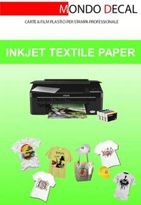 Carta Transfer Par T-shirt (tessuti Chiari): 2 Fogli A4 Stampa Inkjet