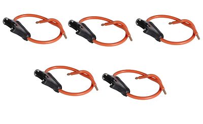 18 GAUGE ATC FUSE HOLDER IN-LINE AWG WIRE COPPER 12 VOLT POWER BLADE (5 pc) USA