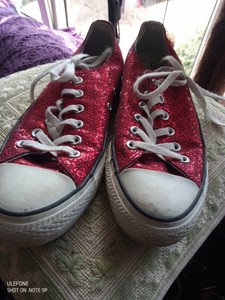 red sequin converse
