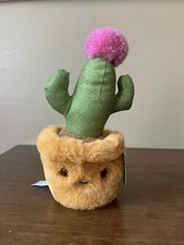 FAO Schwarz Plant Saguaro Cactus Sparkly Stuffed Animal Plush New w/Tag 9"