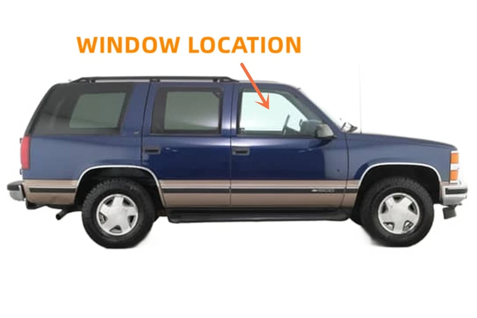 Passenger/Right Front Door Glass For 93-99 Yukon Suburban Escalade Tahoe Blazer — 第 3/4 张图片