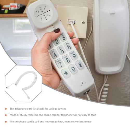 2 Pcs Telefon -Mobilteilkabel Telefonkabel Telefonverlängerungskabel - Zdjęcie 3 z 12