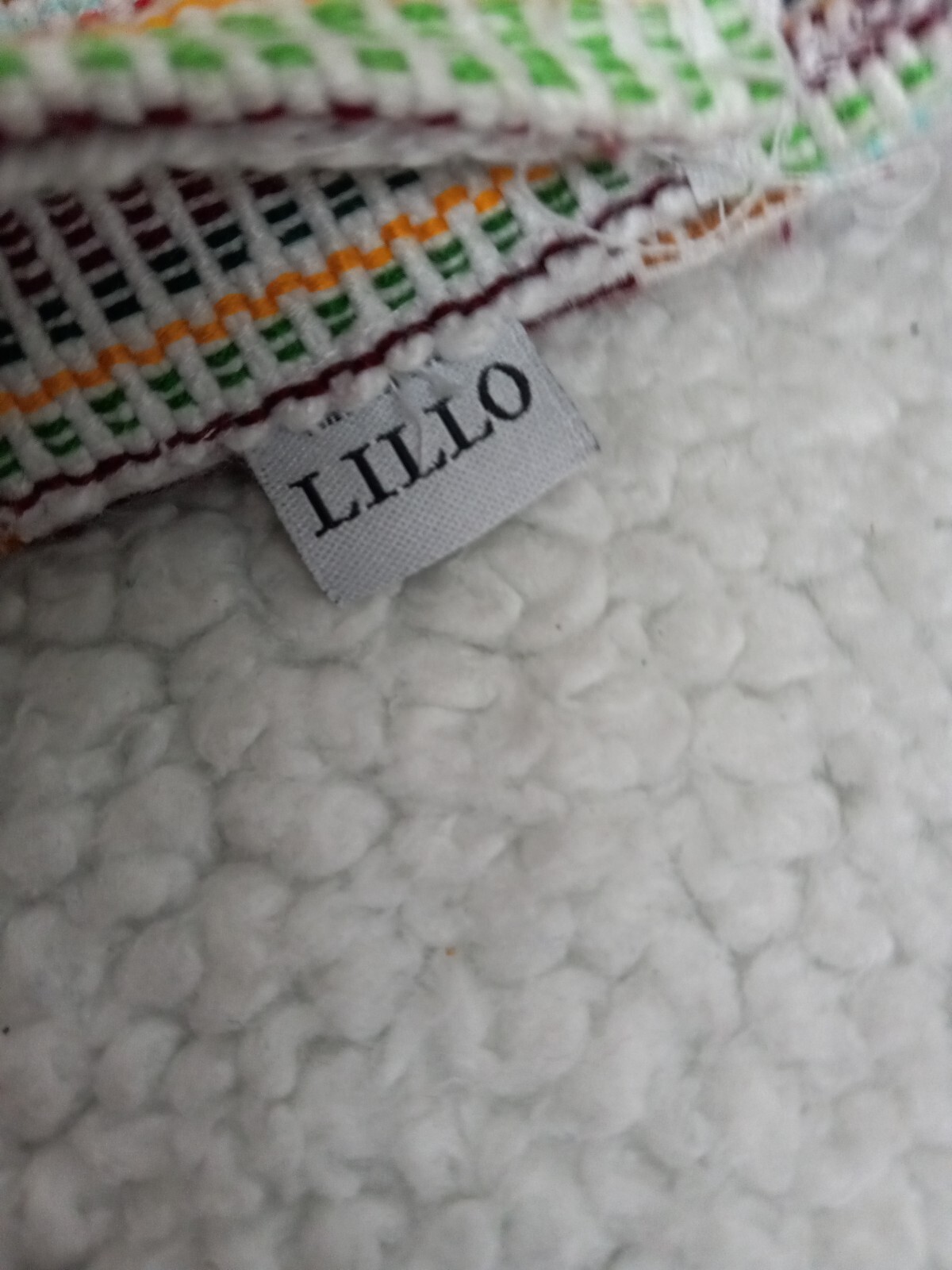 Lillo Woven Textile Back Pack Multi Colored Draw … - image 3