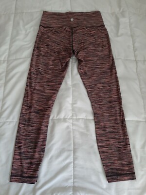 Lululemon Wunder Under Hi-Rise 7/8Tight 25'' Size 8 warp speed filtered orange 