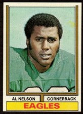 1974 Topps Al Nelson #73 Philadelphia Eagles 