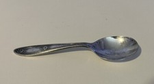 Vintage Oneida Silver Plate Baby Toddler Spoon Floral Pattern