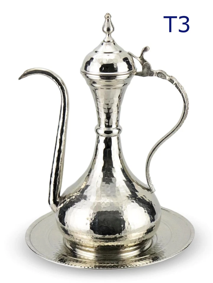 Jarra de cobre turca hecha a mano, jarras bordadas con patrones otomanos hechos a mano, regalo para mamá Foto 3 de 4