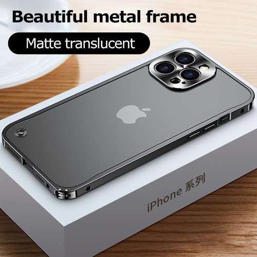 Coque Pour iPhone 15 16 Pro Max 14 13 12 Aluminium Alliage Métal Dur Mat Cover - Photo 2 sur 20