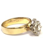 14k yellow gold .75ct diamond cluster band ring 7g estate vintage antique womens — photo 5