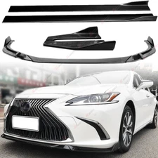 For Lexus ES300 ES350 2018-2025 Front Rear Bumper Lip Side Skirt Gloss Black