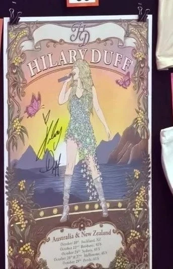 Hilary Duff Poster Australia New Zealand Tour Oct 2026 Concert Merch Reprint