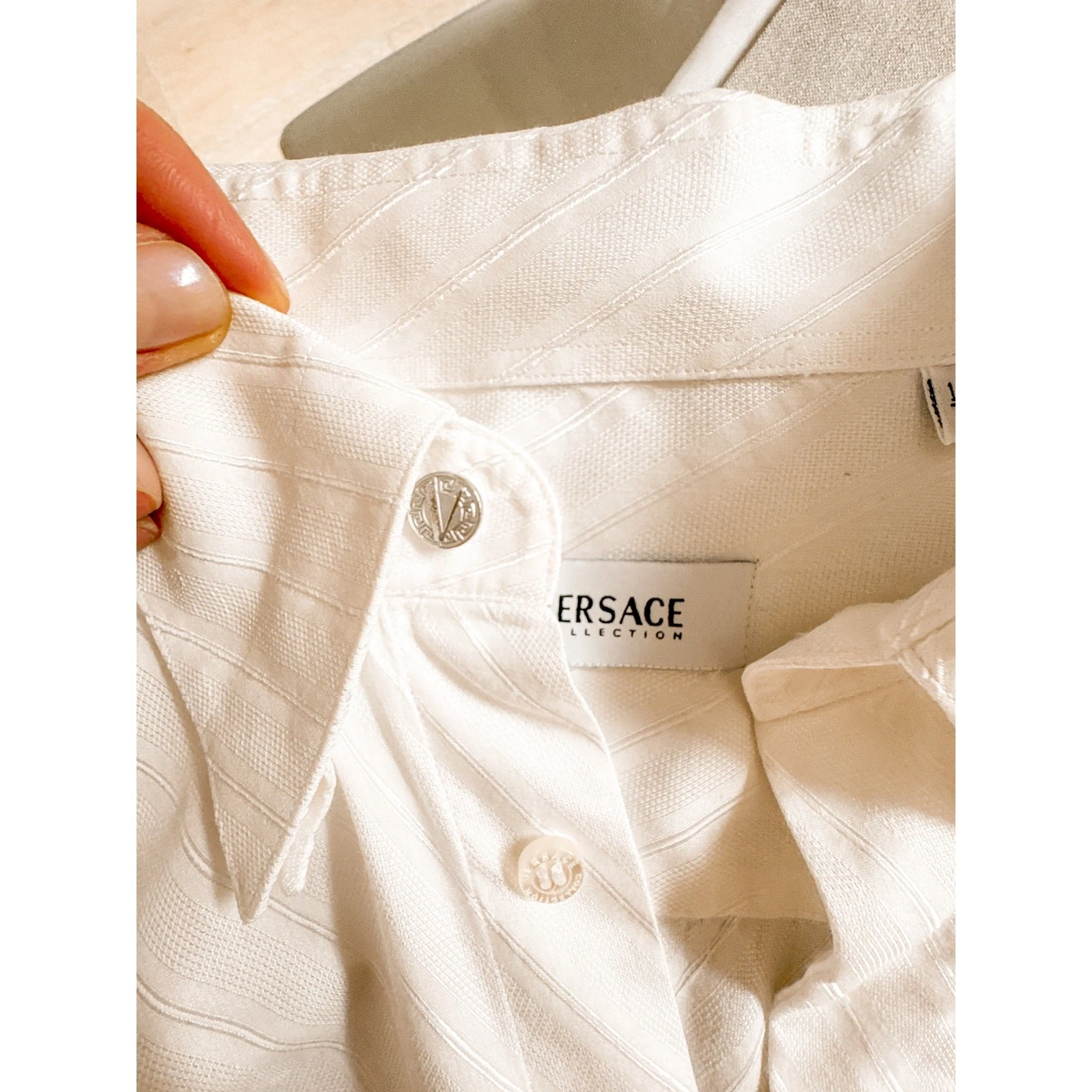 Camicia Versace aderente con bottoni 42 IT taglia L