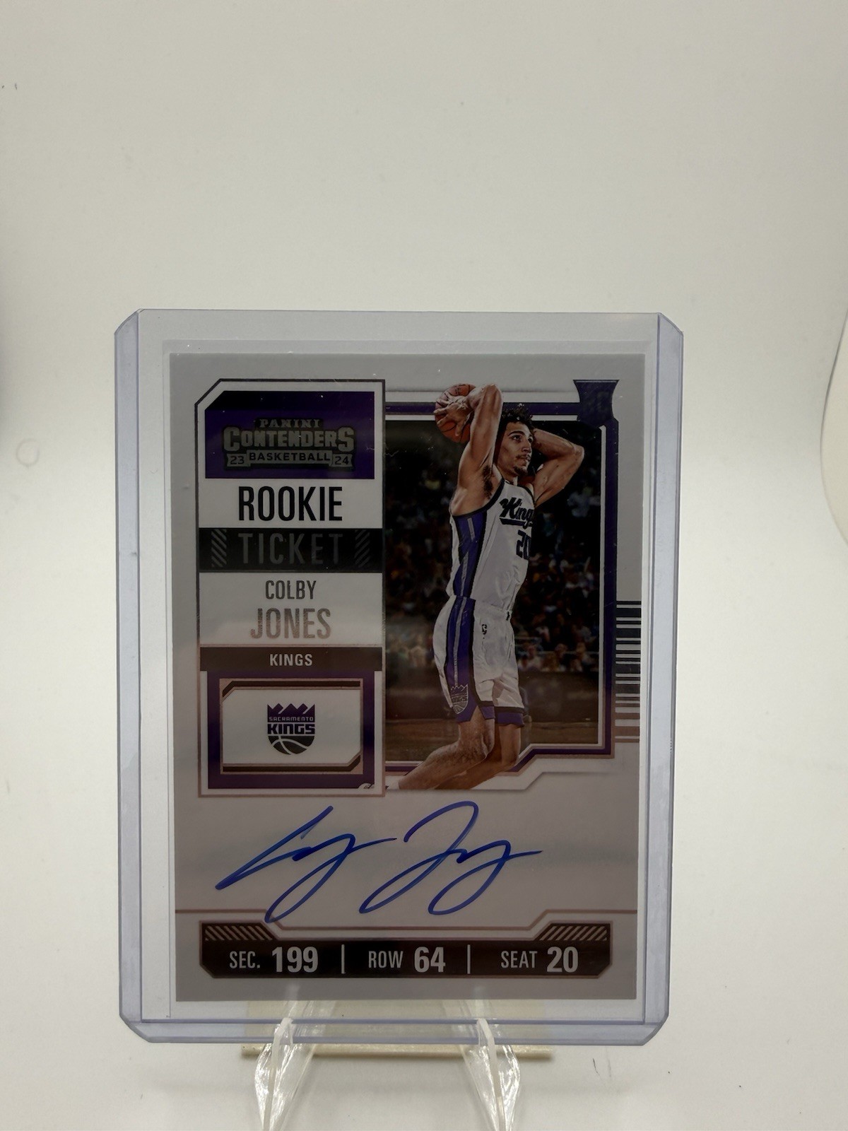 2023-24 Panini Contenders Rookie Ticket Colby Jones #119 Auto RC Kings