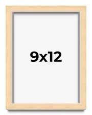 9x12 Solid Wood Picture Frame with UV Acrylic, Available in 6 Finishes