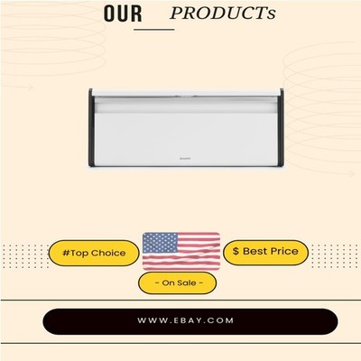 Large White Rectangular Fall Front Bread Box Metal Kitchen, 2 Loaves