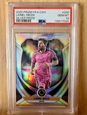 2025 Panini Prizm Lionel Messi PSA 10 GEM MINT Silver Prizm Soccer Card #200