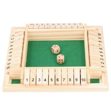 4 Player 10 Number Shut The Box Dice Game Family Party Porch Pub Bar Board Game