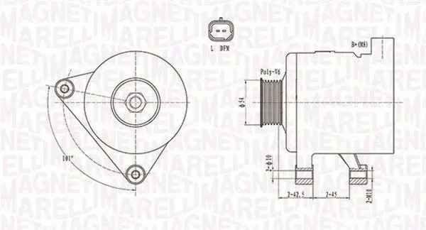 MAGNETI MARELLI 063731498010 Alternator for CITROËN,PEUGEOT - Image 3