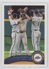 2011 Topps Milwaukee Brewers Ryan Braun Carlos Gomez Corey Hart #187 0gt5